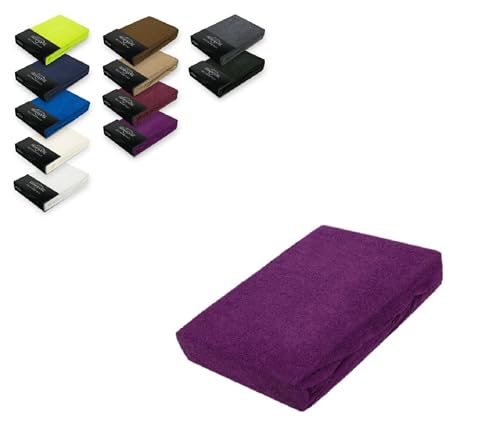 biberna 0077155 Spannbetttuch Jersey (Matratzenhöhe max. 22 cm) 1x 90x190 cm > 100x200 cm pink