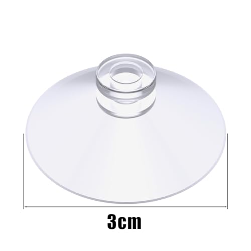 Flintronic Przezroczysta przyssawka, głowa grzyba, dwustronna przyssawka z gwintem M5, PVC, bardzo mocna, bez haczyka, do łazienek, szafek i okna-12 sztuk x 3 cm