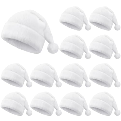 Chapeau de vacances pour homme et femme | Lot de 12 bonnets de Noël doux avec fourrure