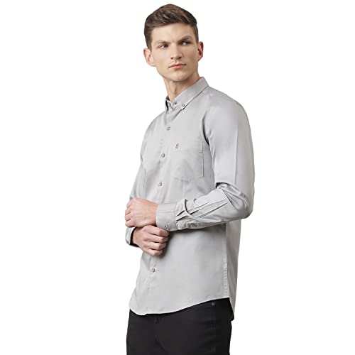 Image of Thomas Scott Men's | Solid | Full Sleeve | Regular Fit | Cotton Blend | Button Down | Single Pocket | Casual Shirt
