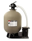 Rx Clear Radiant Complete Sand Filter System | for Inground Swimming Pool | Mighty Niagara 1 HP Pump | 24 Inch Tank | 300 Lb Sand Capacity | Up to 33,000 Gallons