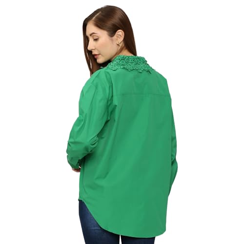 Image of Spykar Solid Blended Round Neck Women's Regular Fit Top