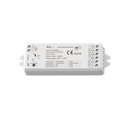 Regulador CCT interruptor controlador LED de dos canales con tecnología 2,4G