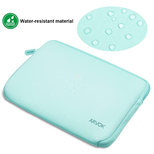 Image of Arvok 11 11.6 12 Inch Laptop Sleeve Case for MacBook Air 12, Water-Resistant Neoprene Notebook Computer Tablet Sleeve, Carrying Bag Cover for Chromebook /HP /Dell /Lenovo /Asus /Acer, Light Green