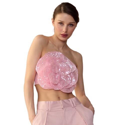 Cynthia Rowley Sequin Flower Bandeau2