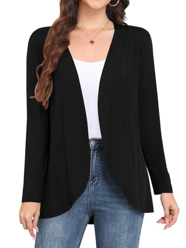 Yincro Women's Long Sleeve Cardigan Lightweight Soft Open Front Casual Cardigans3