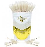 Dryden & Palmer Swizzle Sticks, Rock Candy Sticks - 5.75', White, Wrapped (Pack of 30)