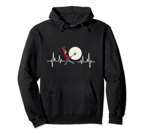 Baterista de banda de marcha Tenor Quad Drummer Heartbeat Sudadera con Capucha