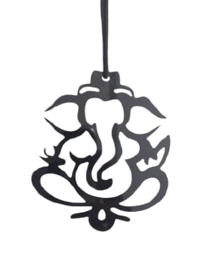 Religious Hindu Idol God Ganesha Acrylic Car Hanging Rear View Mirror, Home, Window & Garden for Positive Vibes for Decorative Ornament Dream Catchers (Size 8x8 CM)-image-36