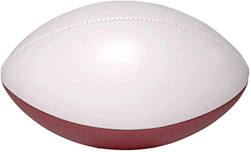Ballstars Autograph Blank Mid 9 Inch Football Without Base | Official Size 3 | Football Trophy for Signing with Two White Panels - Thumbnail 2