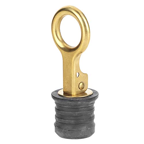 Boat Drain Plugs Snap-Handle Drain Plug Marine Drain Plugs Boat Plugs Brass Rubber Snap Tight Boat Drain Plug Marine Boat Accessories for 1-1 / 4in Holes