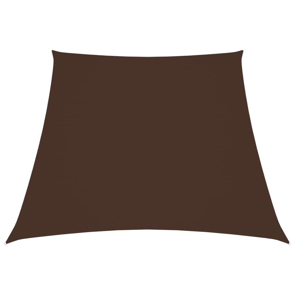 Voile d'ombrage imperméable et anti-UV en tissu Oxford trapézoïdal marron