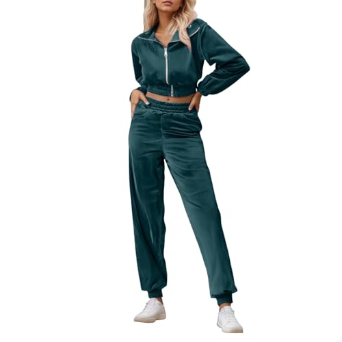 Conjunto Deportivo para Mujer Casual Dos Piezas Deportivos Sudadera y Pantalones elegante cómodo chándales de gimnasia elegantes trajes holgados invierno cálidos Deportes Jogging Fitness