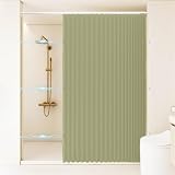 Cortina De Ducha Plegable Impermeable Magnética, Varios Tamaños Y Colores Disponibles For Una Fácil Instalación En Baños Y Vestuarios(Green,W70xH200cm)