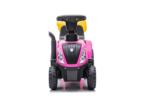 Kinder Rutschauto Rutschfahrzeug New Holland Traktor mit Anhänger Rutscherfahrzeug Kinderauto Kinderfahrzeug Laufhilfe mit Hupe Kunststoff (Rosa) – Bild 8