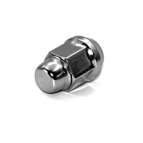 Image of 20pcs Chrome M12x1.5 Closed End Bulge Acorn Lug Nuts, 1.4 inch Length Cone Seat 19mm Hex
