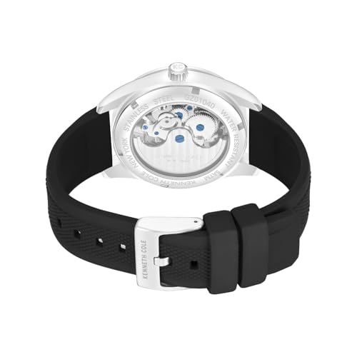 Image of Kenneth Cole Automatic Green Round Dial Men's Watch | Silicon Strap Material | Watches for Men Analog - KCWGZ0104002MNW