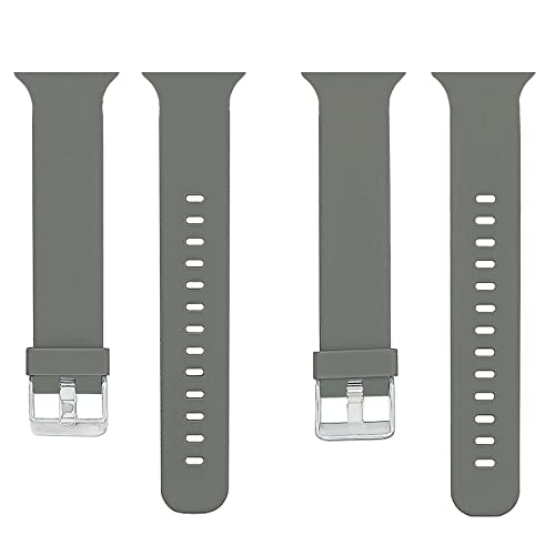 Image of ACM Watch Strap Slide 42mm 44mm 45mm 46mm 49mm Silicone Belt Compatible with Boat Wave Elevate Smartwatch Classic Casual Band Grey