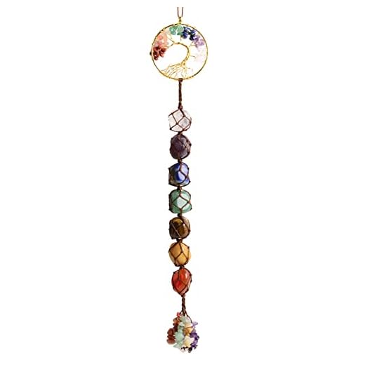 Chakra Stones Hanging Ornaments by Tree of Life