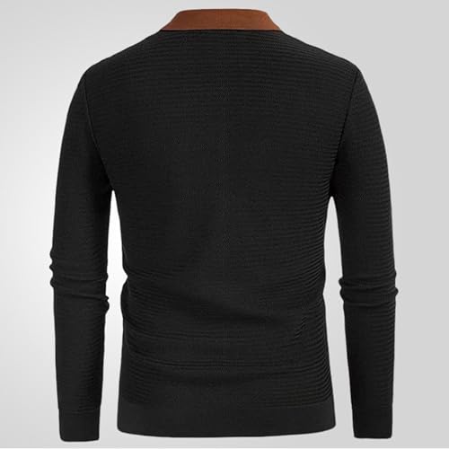 Dgoopd Collared Button Down Sweaters for Men Knit Long Sleeve Sweater Slim Fit Casual Fall Winter Sweaters4