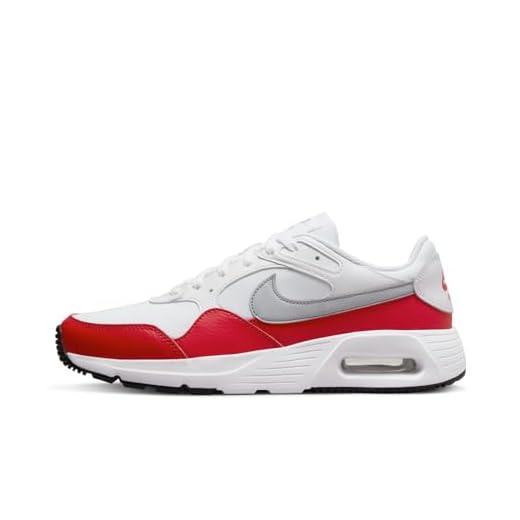 Nike Air Max Sc, Sneaker Uomo, White/Wolf Grey-University Red-Black, 44.5 EU