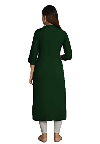 Image of NEW4U Women's Solid Rayon Straight Kurta