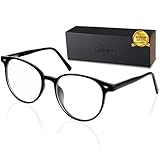 [Gabery] 【アイクリニック医師推薦】 ブルーライトカットメガネ [長時間のPC作業向け×超軽量設計] メンズ・レディース兼用伊達メガネ 度無し眼鏡UVカットレンズ マットブラック