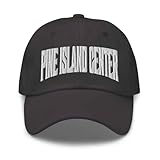 Merch Town Pine Island Center Baseball Cap Pine Island Center Dad Hat Florida FL Hat Embroidered Souvenir Dark Grey