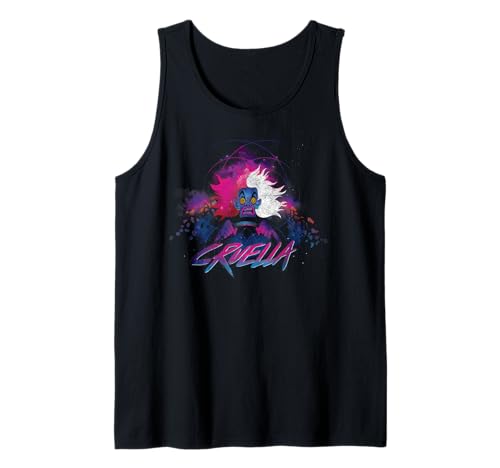 Débardeur Cruella Disney Villains pour femme look glam rock années 80