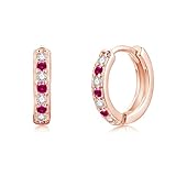 Josfeva Pendientes de aro de plata 925 para niñas, pequeños pendientes de aro de plata 925, pendientes de cartílago para dormir para mujer y niña, pendientes hipoalergénicos con blanco/aguamarina/rosa