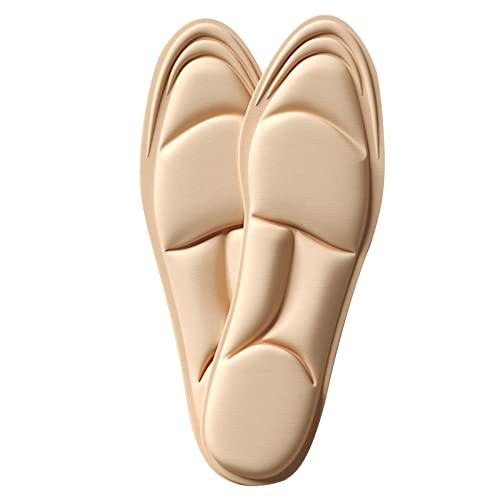 2 Pack Plantillas Confort Transpirables para Mujer Beige miniatura 1