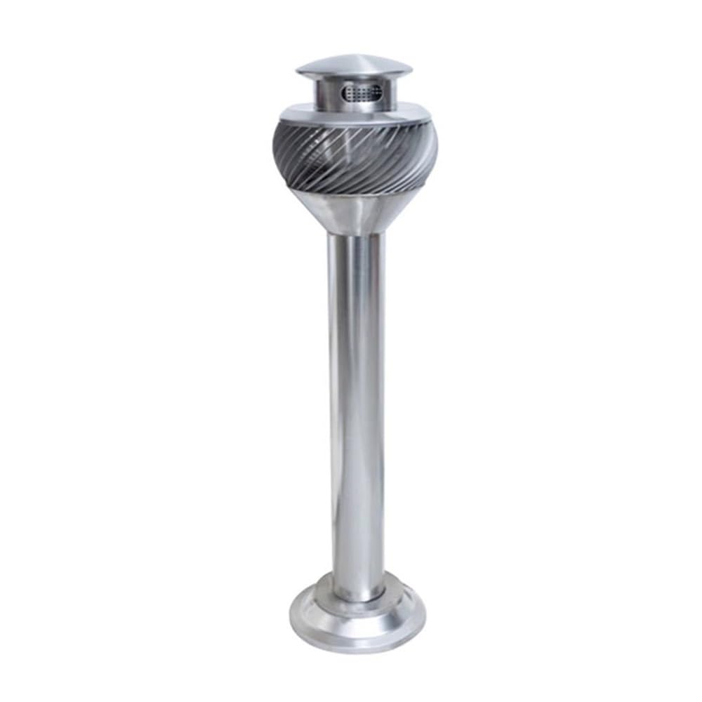 Stand ashtray Outdoor Public Stainless Steel Ash Pillar, Multiple Smoke Vent Column Pillar(Silver)