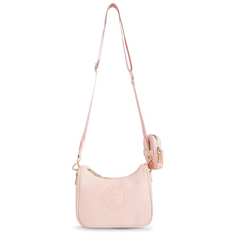 Image of Caprese Monroe Medium Crossbody Bag for Women | Sleek Monogram Sling Bag with Detachable Pouch | Adjustable and Detachable Strap Shoulder Bag for Everyday Use