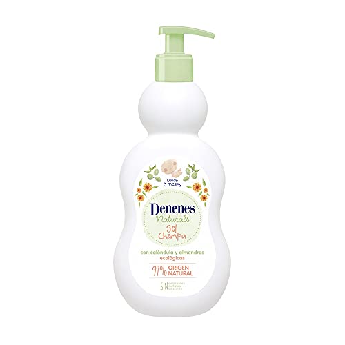 Denenes Baby - Gel Champú con Caléndula Ecológica, Limpia y Respeta la Piel, para Bebés a Partir de 0 Meses, Apta para Pieles Sensibles y Atópicas - 400 ml