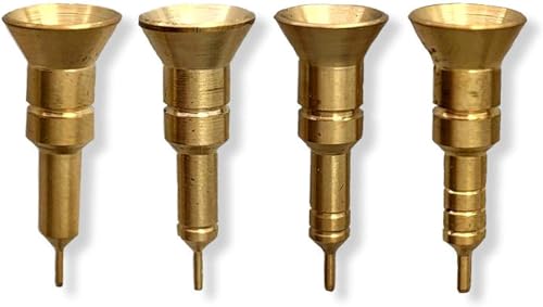 4 Electric Kistka Hot Wax Pen Replacement Tips, Brass, 4 Sizes: Fine, Medium, Heavy, Extra Heavy, Pysanka Easter Egg Decorating