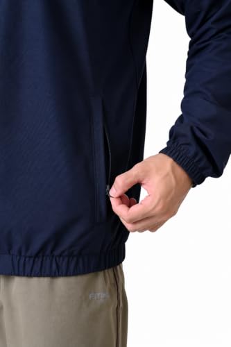 Image of FITINC Men's Sports Jacket | Regular Fit | Full Zip | Zipper Pockets | Jacket for Gym, Running, Cycling & Travel