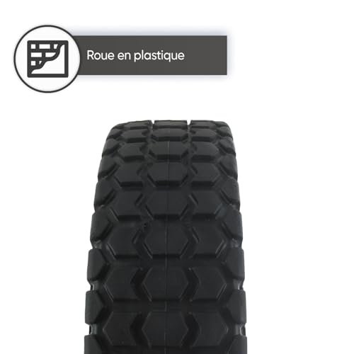 GREENSTAR Kunststoff-Rad mit Reduzierhülsen, Universell, Außen-Ø 180 mm, Radkappe, inkl. 4 Reduzierhülsen 8, 10, 12 und 12,7 mm