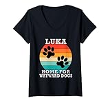 Photo Gallery donna luka home for wayward dogs cognome maglietta con collo a v Photo Gallery donna luka home for wayward dogs cognome maglietta con collo a v