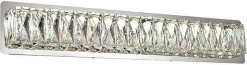 Elegant Lighting Monroe 24.4" Royal Cut Crystal Vanity Light in Chrome