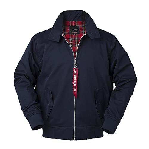Veste polyvalente homme décontractée mi-saison blouson bleu navy L