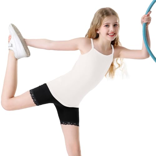 Phedrew 6-Pack Girls' Cotton Tank Tops Stretch Undershirts Soft Basic Camisole2