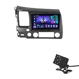 ottspu per Honda Civic 05-12 Autoradio 9 Pollici Car Tablet Android 12 Multimediale Stereo Schermo MP5 Lettore Receiver GPS Traker con 4G WiFi RDS SWC DSP Carplay,M90s