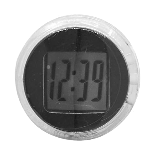 LEDデジタルクロック - 車のダッシュボード用クロック|接着剤を備えた小さなデジタルベントウォッチ|車、ボート、ダッシュボードの装飾用の電子自動車タイマー|簡単なインストールとクリアディスプレイ