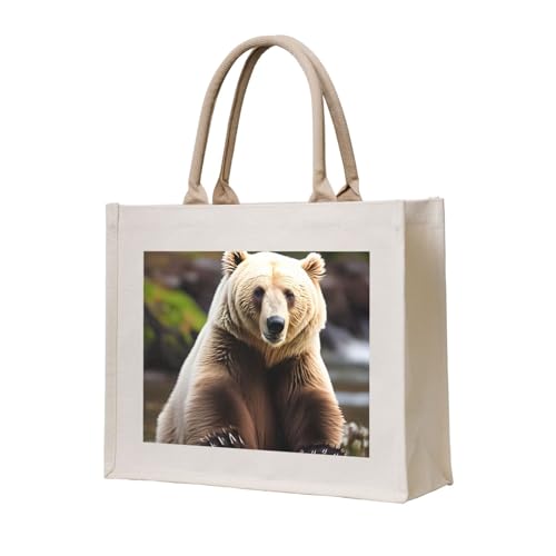 Sac cadeau personnalisé et grand sac de plage en toile ours