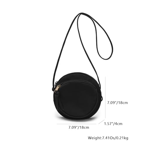 Crossbody Bag - Women's Coin Pouch, Zippered Round Purse, Cotton Canvas with Zipper – Lightweight and Stylish2