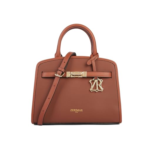 Zerimar Sac de sac pour les femmes au cuir | Fermeture de fermeture éclair | Poignées main ou suspendus | Sangle réglable | Poche intérieure avec fermeture éclair | Cuir de 25x9x19 cm