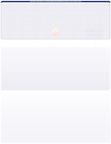 ABC Blank Check Stock (Linen) - Check on Top Blue Blank Checks for Laser & Inkjet Printers - Standard Letter Size Blank Check Paper Ideal for Personal & Business Checks - 500 Sheets