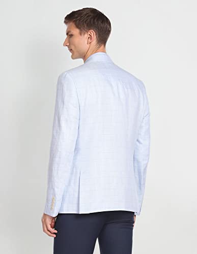 Image of Arrow Men Windowpane Check Single Breasted Blazer