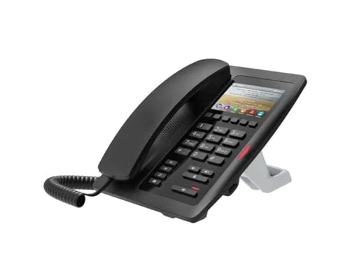 Fanvil H5W Wi Fi IP teléfono 3.5 pantalla a color con 2 líneas SIP ideal para hospital, centro comercial, hotel (negro)