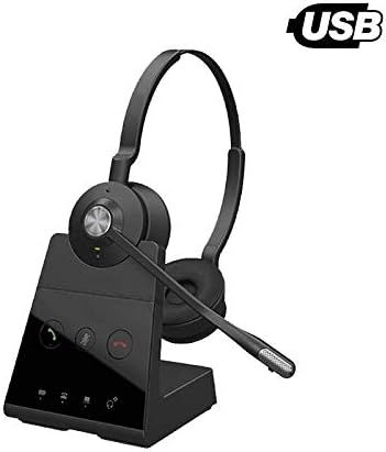 Project Telecom Professional Binaural Wireless Noise Cancelling Headset for PC | Desk Phone | Compatible with Inter-Tel Axxess IP 8602 Softphone